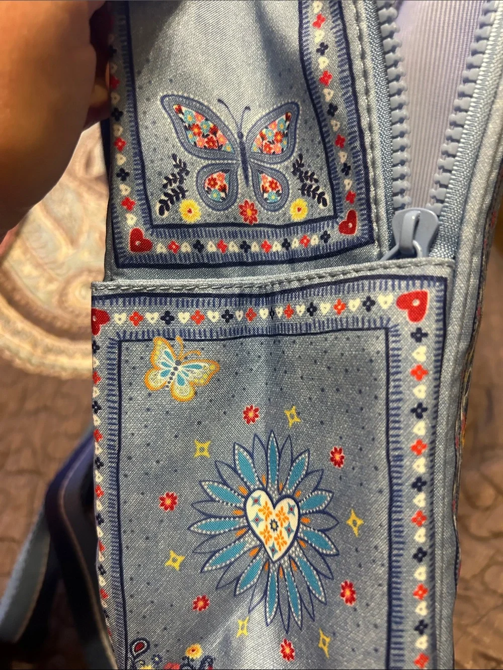Brighton LOVE Denim Blue Paisley Backpack